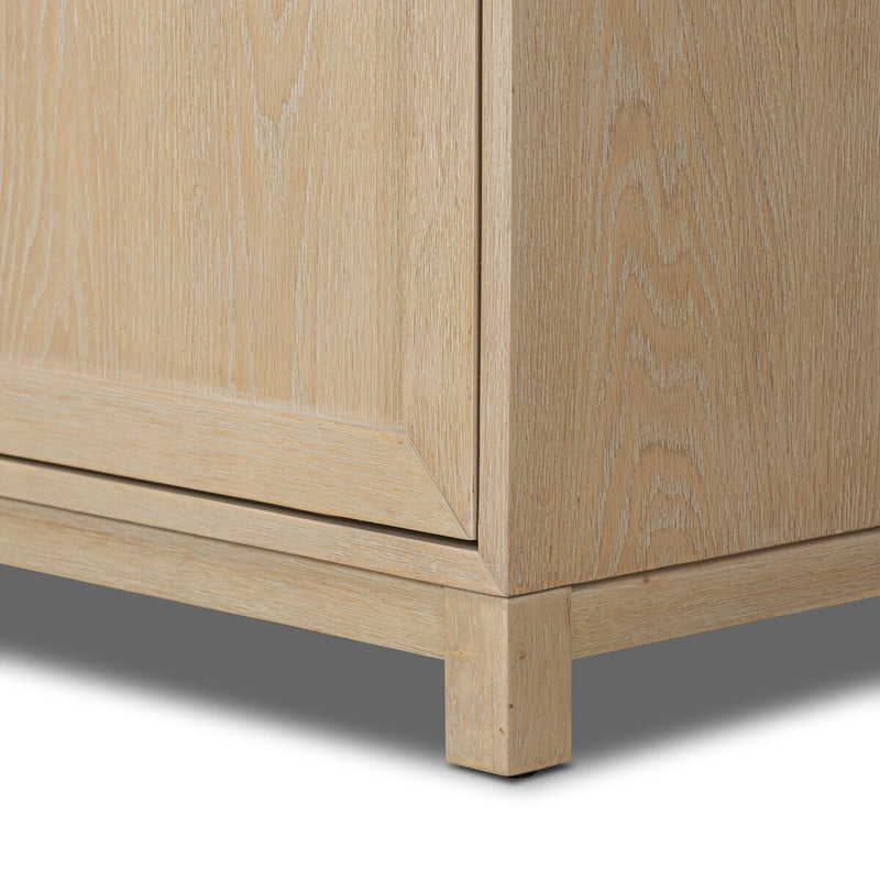 Millie Single Wide Vanity - Satin Bleached Oak Veneer