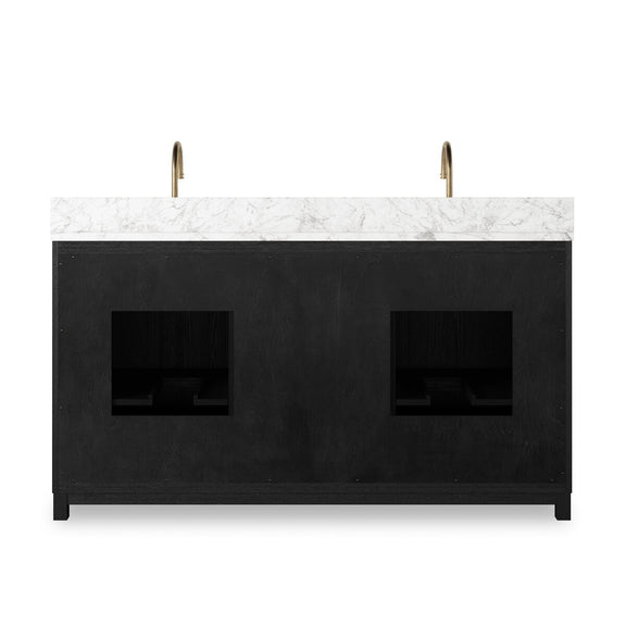 Millie Double Vanity - Satin Drifted Black Veneer
