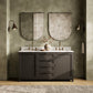 Millie Double Vanity - Satin Drifted Black Veneer