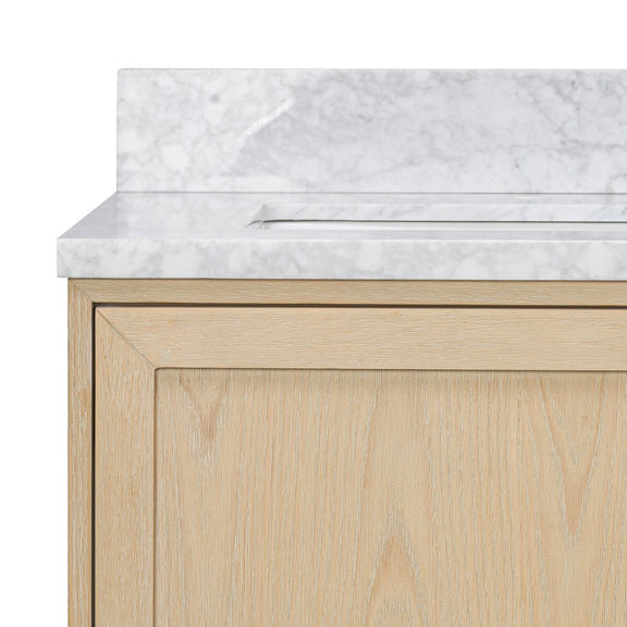 Millie Double Vanity - Satin Bleached Oak Veneer