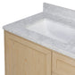 Millie Double Vanity - Satin Bleached Oak Veneer