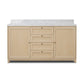 Millie Double Vanity - Satin Bleached Oak Veneer