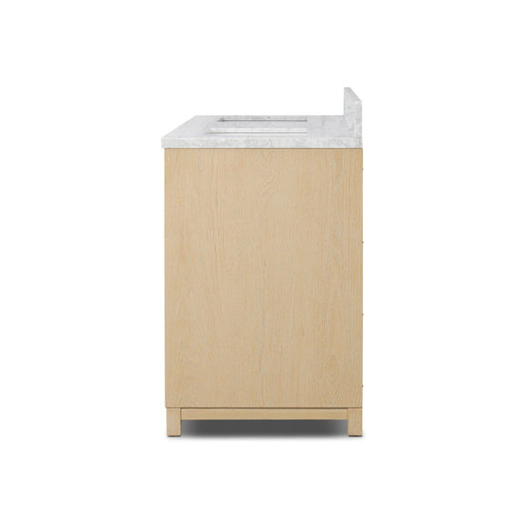 Millie Double Vanity - Satin Bleached Oak Veneer