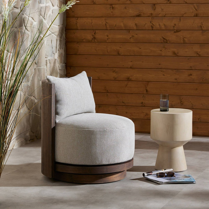 Ozzy Outdoor Swivel Chair - Ramiro Ecru