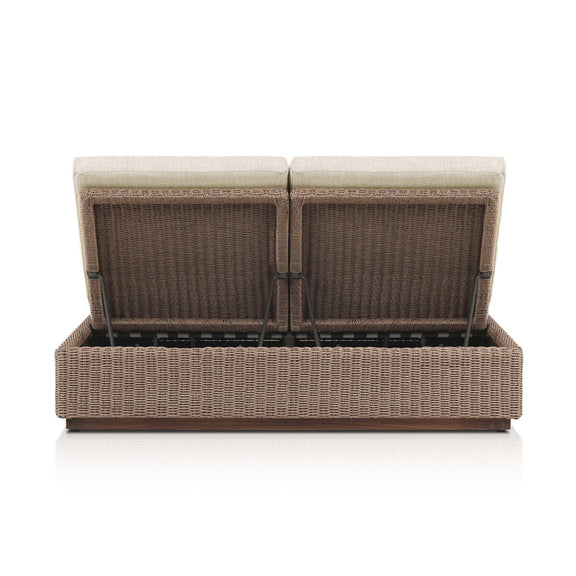 Lorelei Outdoor Double Chaise - Alessi Buff