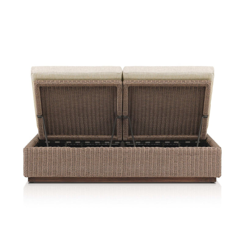Lorelei Outdoor Double Chaise - Alessi Buff