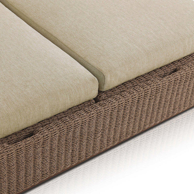 Lorelei Outdoor Double Chaise - Alessi Buff