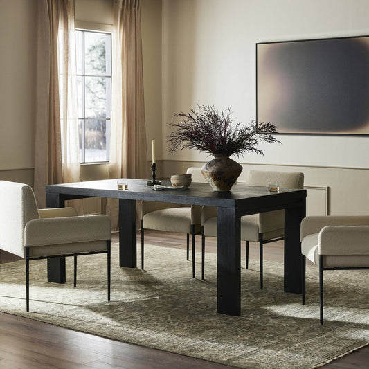 Millie Dining Table - Drifted Matte Black