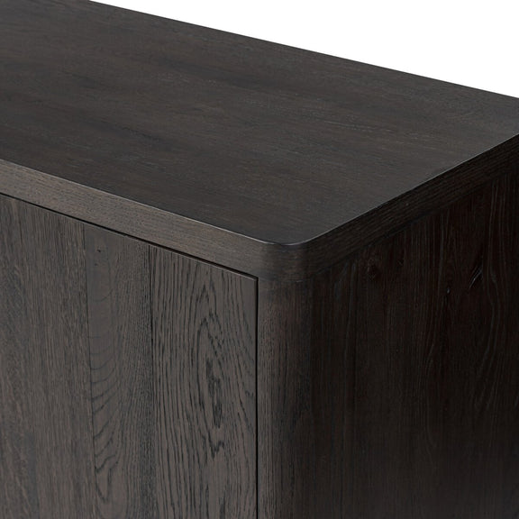 Noeline Sideboard - Cracked Smoked Black Veneer