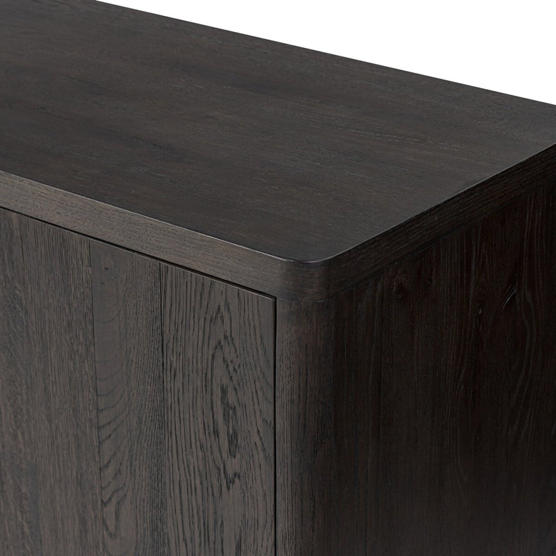 Noeline Sideboard - Cracked Smoked Black Veneer
