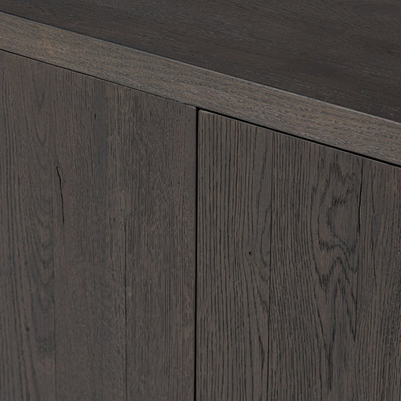 Noeline Sideboard - Cracked Smoked Black Veneer