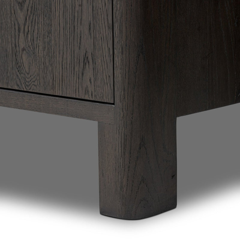 Noeline Sideboard - Cracked Smoked Black Veneer
