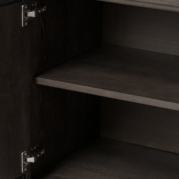 Noeline Sideboard - Cracked Smoked Black Veneer