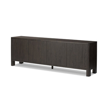 Noeline Sideboard - Cracked Smoked Black Veneer