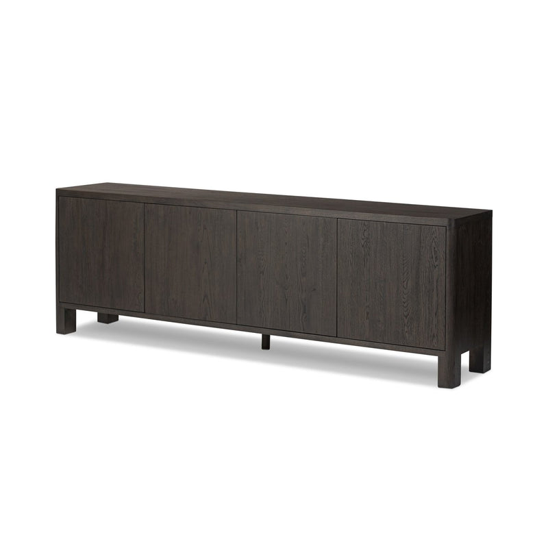 Noeline Sideboard - Cracked Smoked Black Veneer