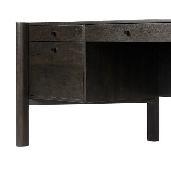 Reza Desk - Worn Black Parawood