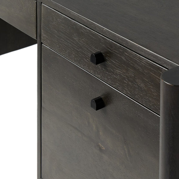 Reza Desk - Worn Black Parawood