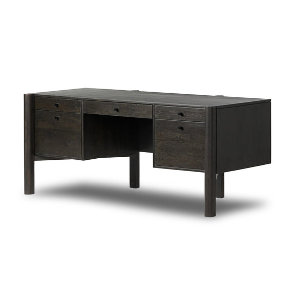 Reza Desk - Worn Black Parawood