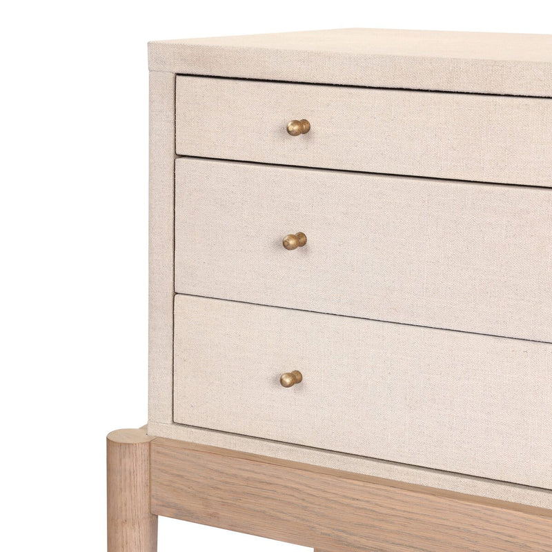 Ford Console Table - Beige Painted Linen