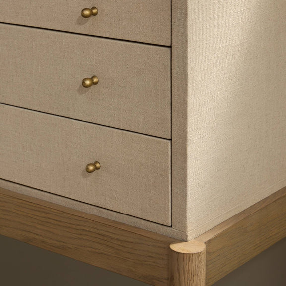 Ford Console Table - Beige Painted Linen