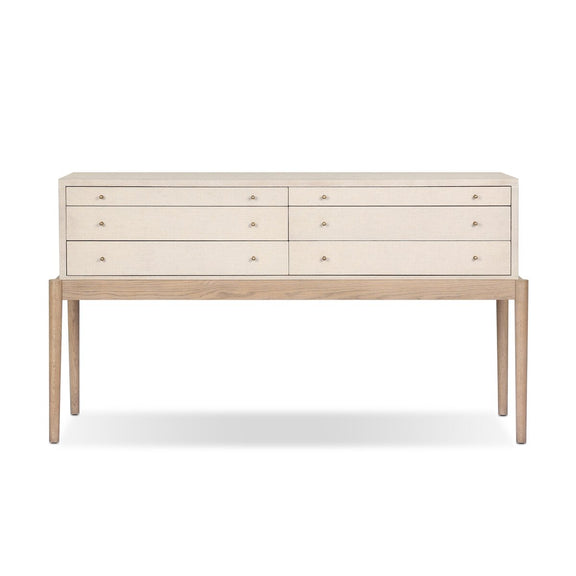 Ford Console Table - Beige Painted Linen