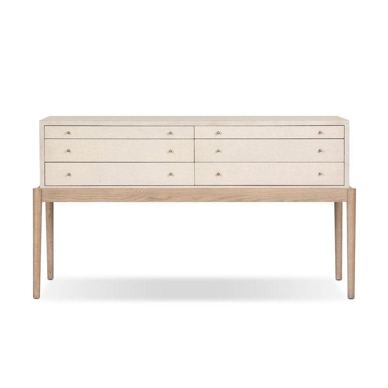 Ford Console Table - Beige Painted Linen