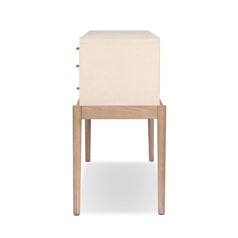 Ford Console Table - Beige Painted Linen