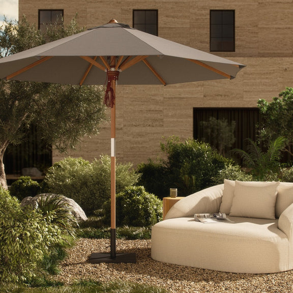 Baska Outdoor Round Umbrella - Arashi Graphite