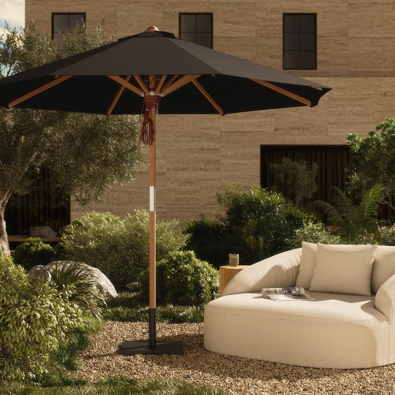 Baska Outdoor Round Umbrella - Arashi Black