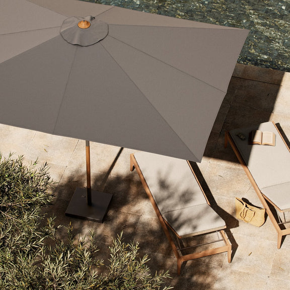 Baska Outdoor Rectangular Umbrella - Arashi Graphite
