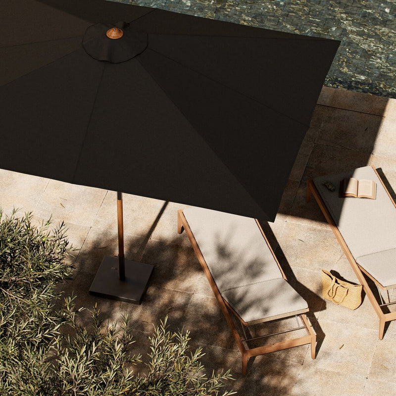 Baska Outdoor Rectangular Umbrella - Arashi Black