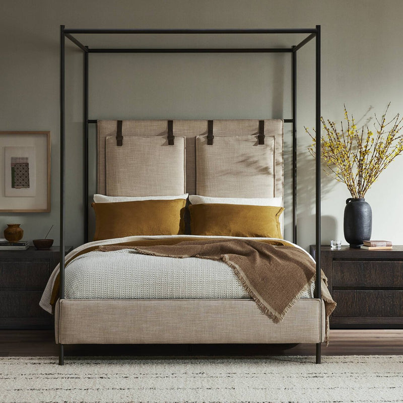 Leigh Canopy Bed - Palm Ecru