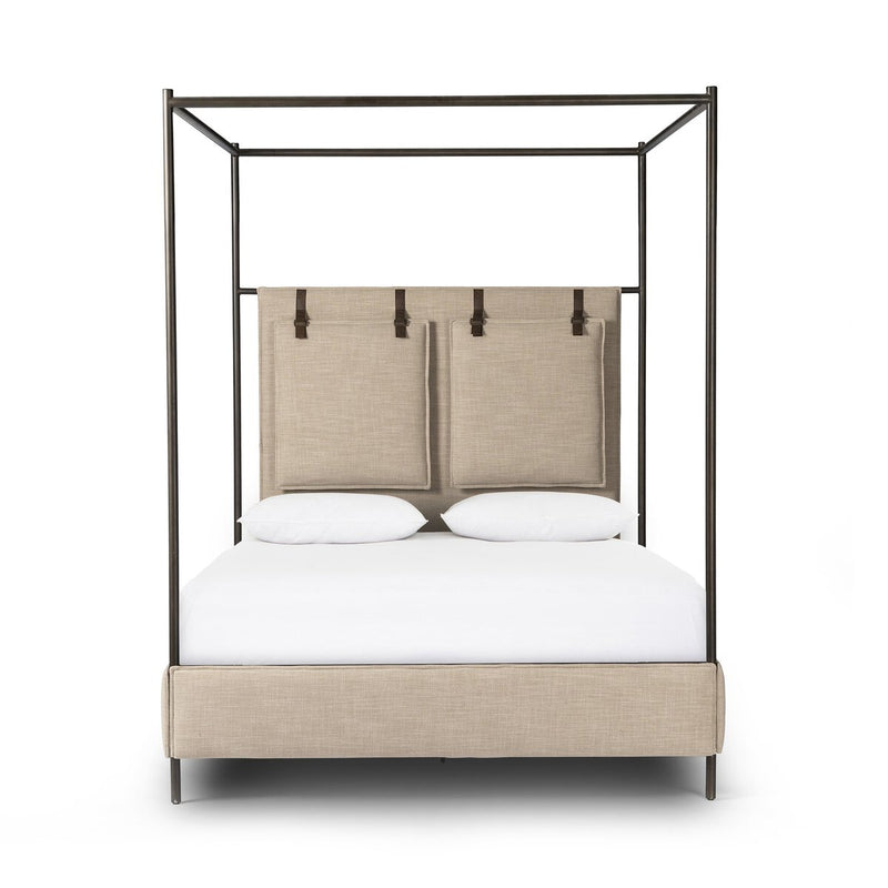 Leigh Canopy Bed - Palm Ecru