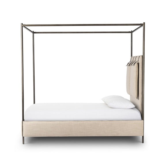 Leigh Canopy Bed - Palm Ecru