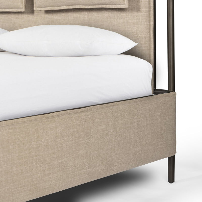 Leigh Canopy Bed - Palm Ecru