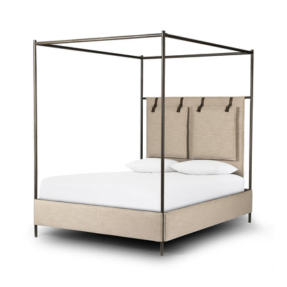 Leigh Canopy Bed - Palm Ecru