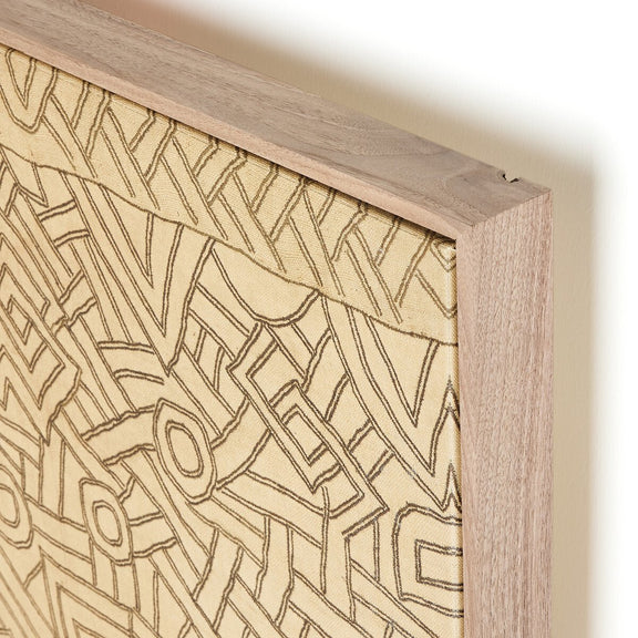 Kuba Diptych by FH Art Studio - Rustic Walnut Floater