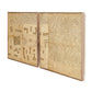 Kuba Diptych by FH Art Studio - Rustic Walnut Floater