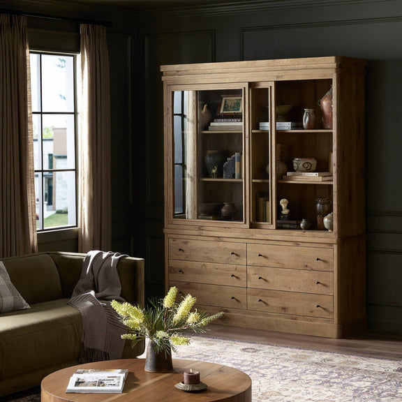 Grand Cabinet - Honey Brown Oak Veneer