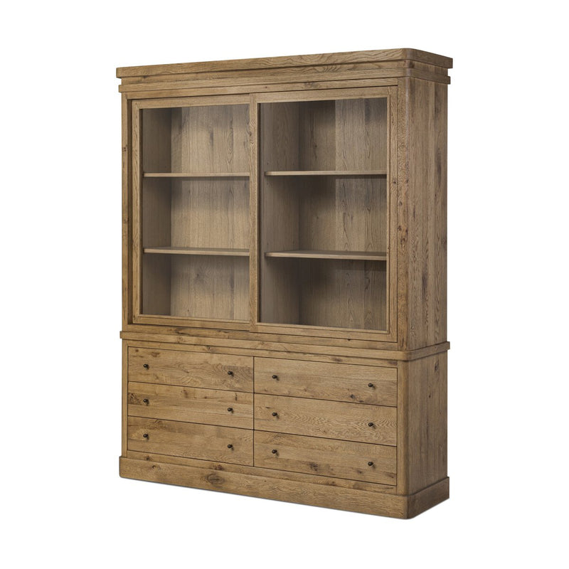 Grand Cabinet - Honey Brown Oak Veneer
