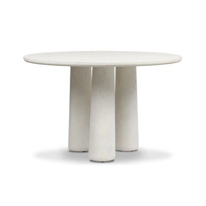 Rye Outdoor Dining Table-48" - Aged White Concrete