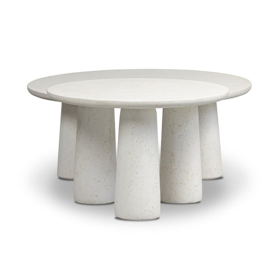 Rye Outdoor Nesting Coffee Tables - Aged White Concrete