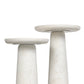 Rye Outdoor Nesting End Tables - Aged White Concrete