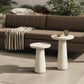 Rye Outdoor Nesting End Tables - Aged White Concrete
