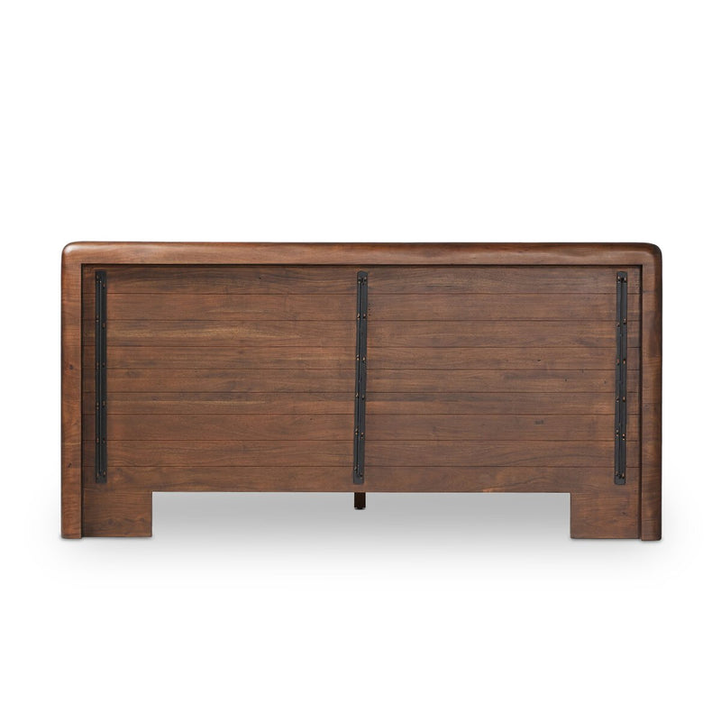 Nigel Bed - Rustic Brown Acacia