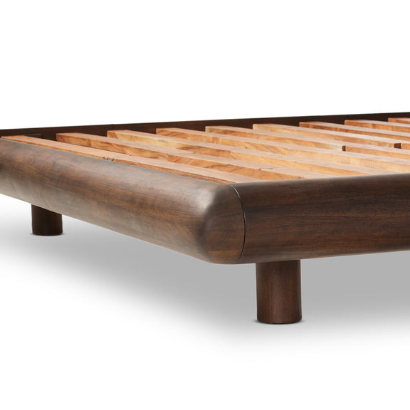 Nigel Bed - Rustic Brown Acacia