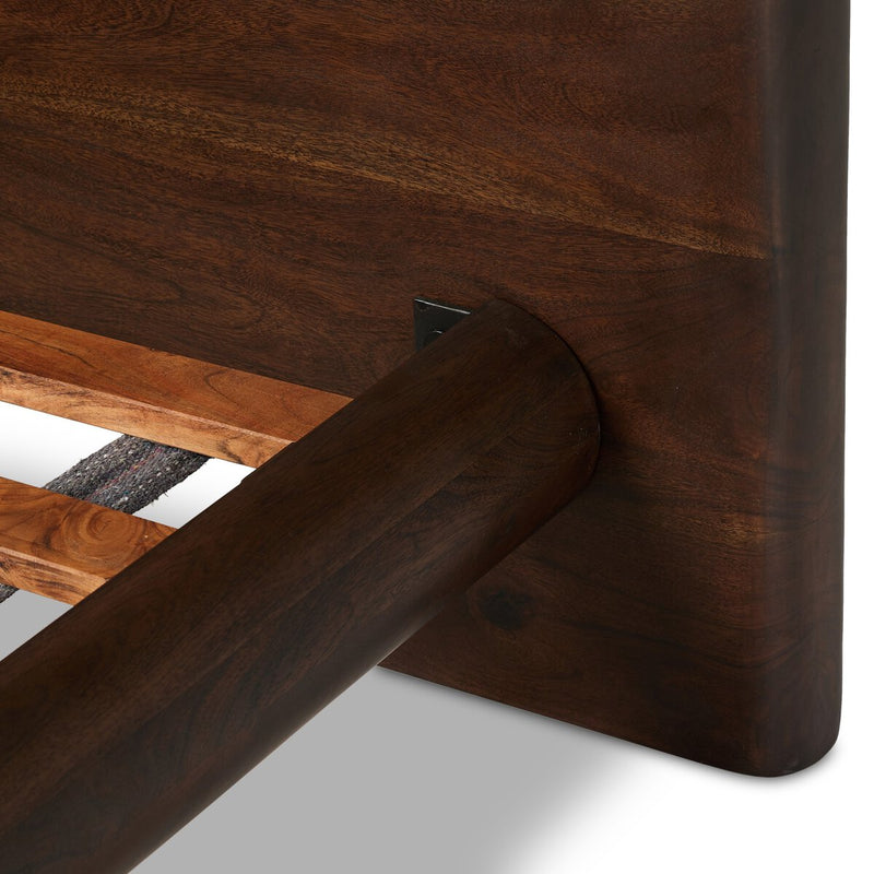 Nigel Bed - Rustic Brown Acacia