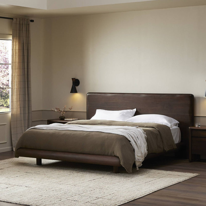 Nigel Bed - Rustic Brown Acacia