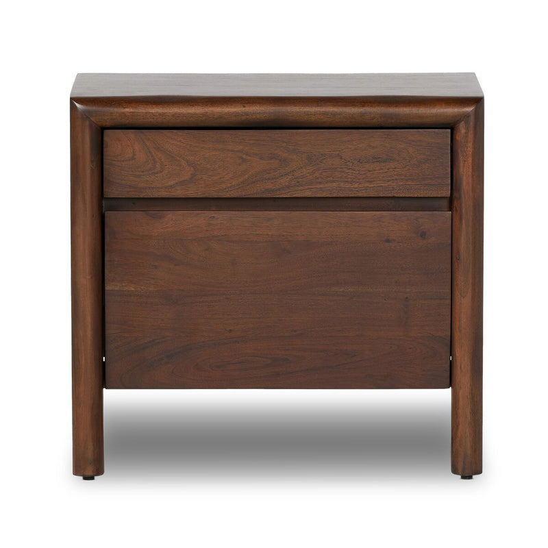 Nigel Nightstand - Rustic Brown Acacia