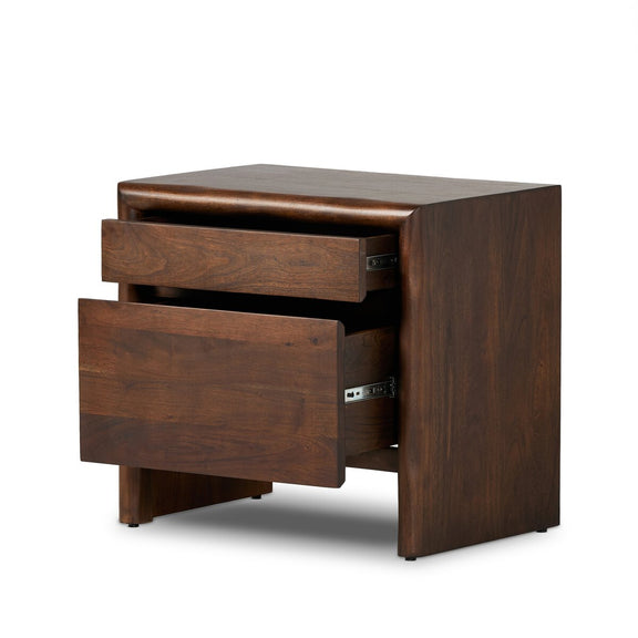 Nigel Nightstand - Rustic Brown Acacia